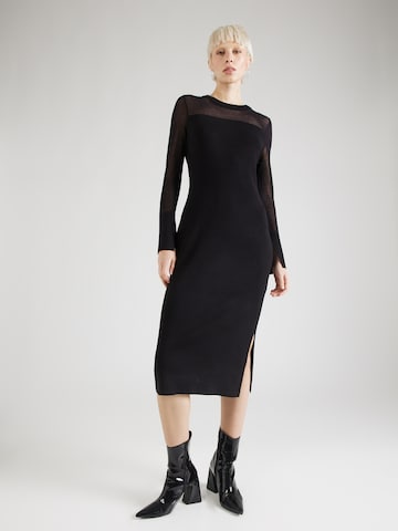 s.Oliver BLACK LABEL - Vestido de punto en negro: frente