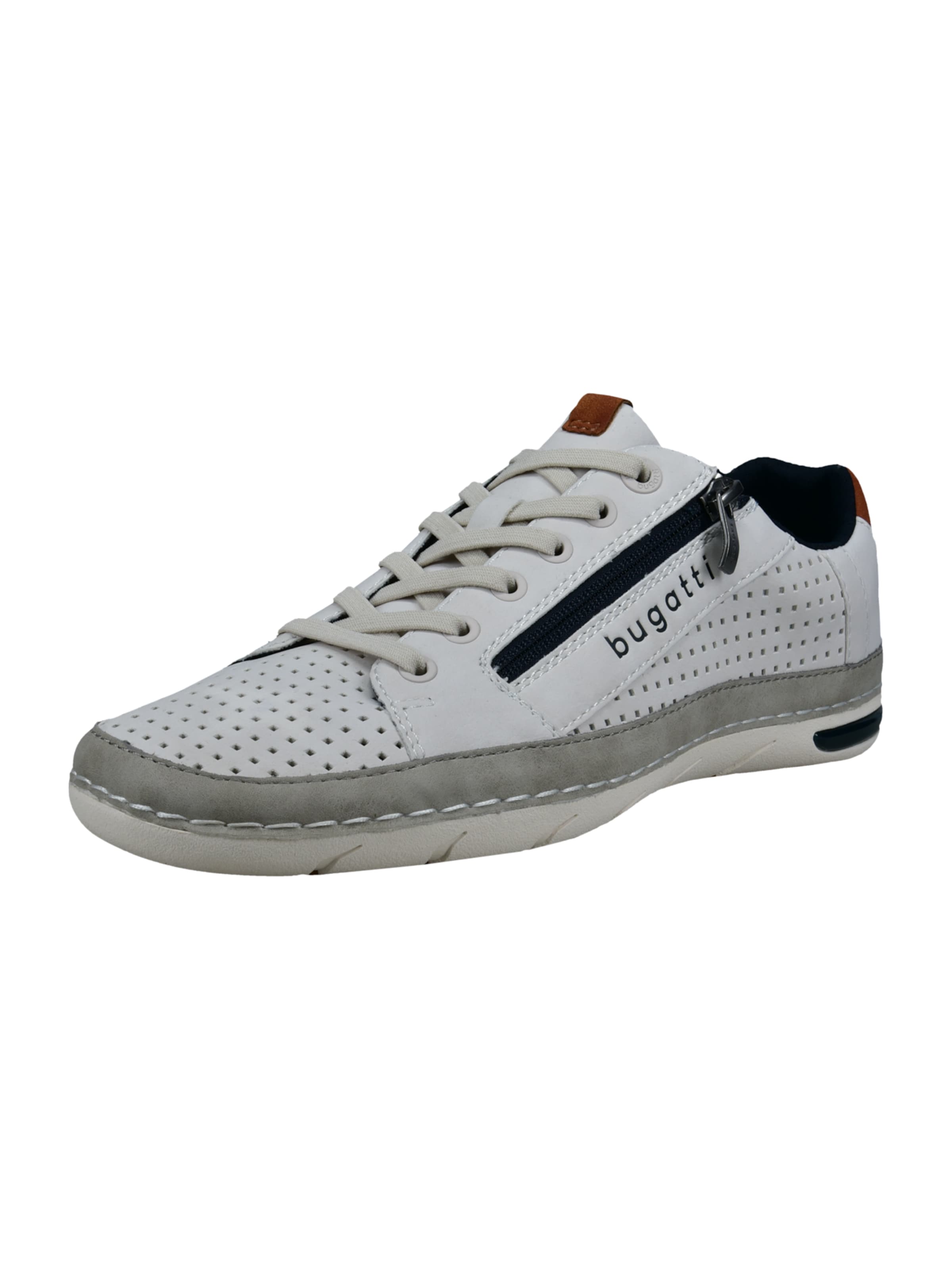 bugatti Athletic lace-up shoe in White: front