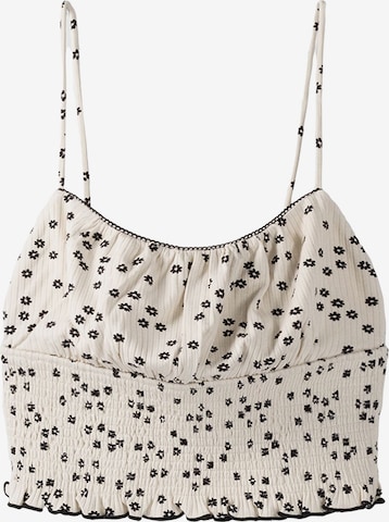 Bershka Toppi värissä valkoinen: etupuoli
