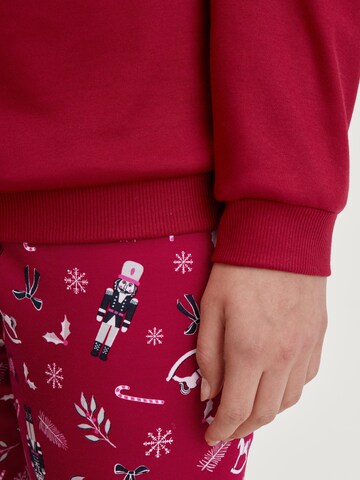 CALIDA Pajama 'Family & Friends' in Red