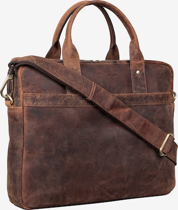 Benthill Laptop Bag in Brown: front