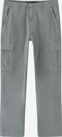 Regular Pantalon cargo Pull&Bear en gris : devant