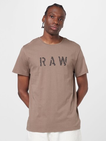 G-Star RAW - Camiseta en marrón: frente