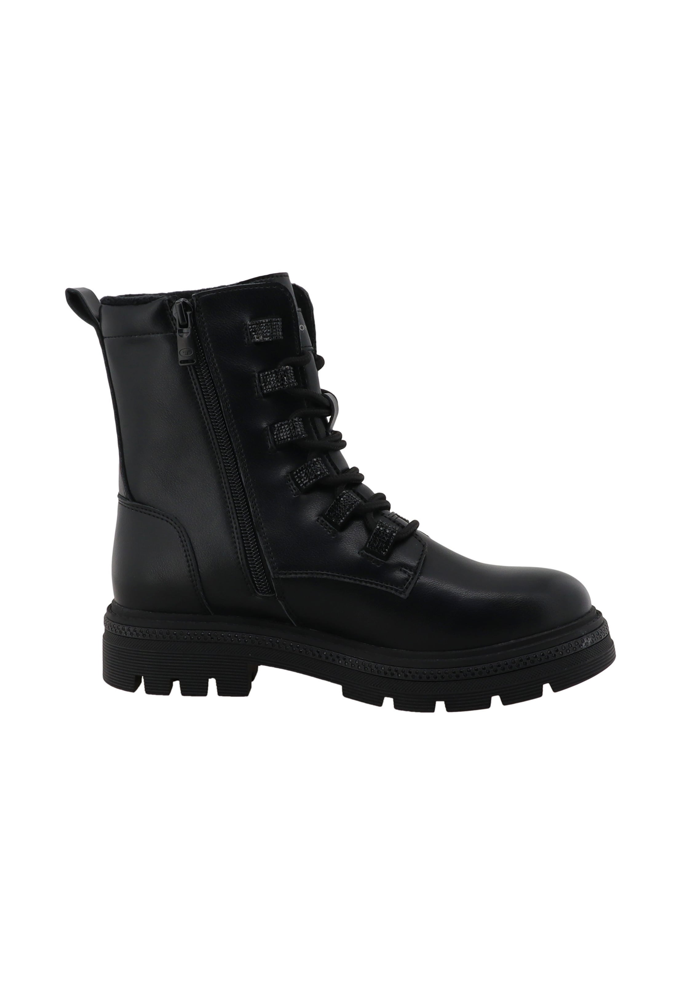 TOM TAILOR Schnürstiefelette in 36 in schwarz, Produktansicht
