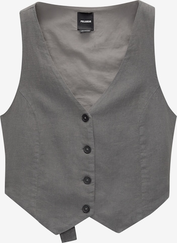 Pull&Bear Suit Vest in Grey: front