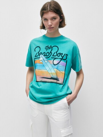 Pull&Bear T-Shirt in Grün: Vorderseite