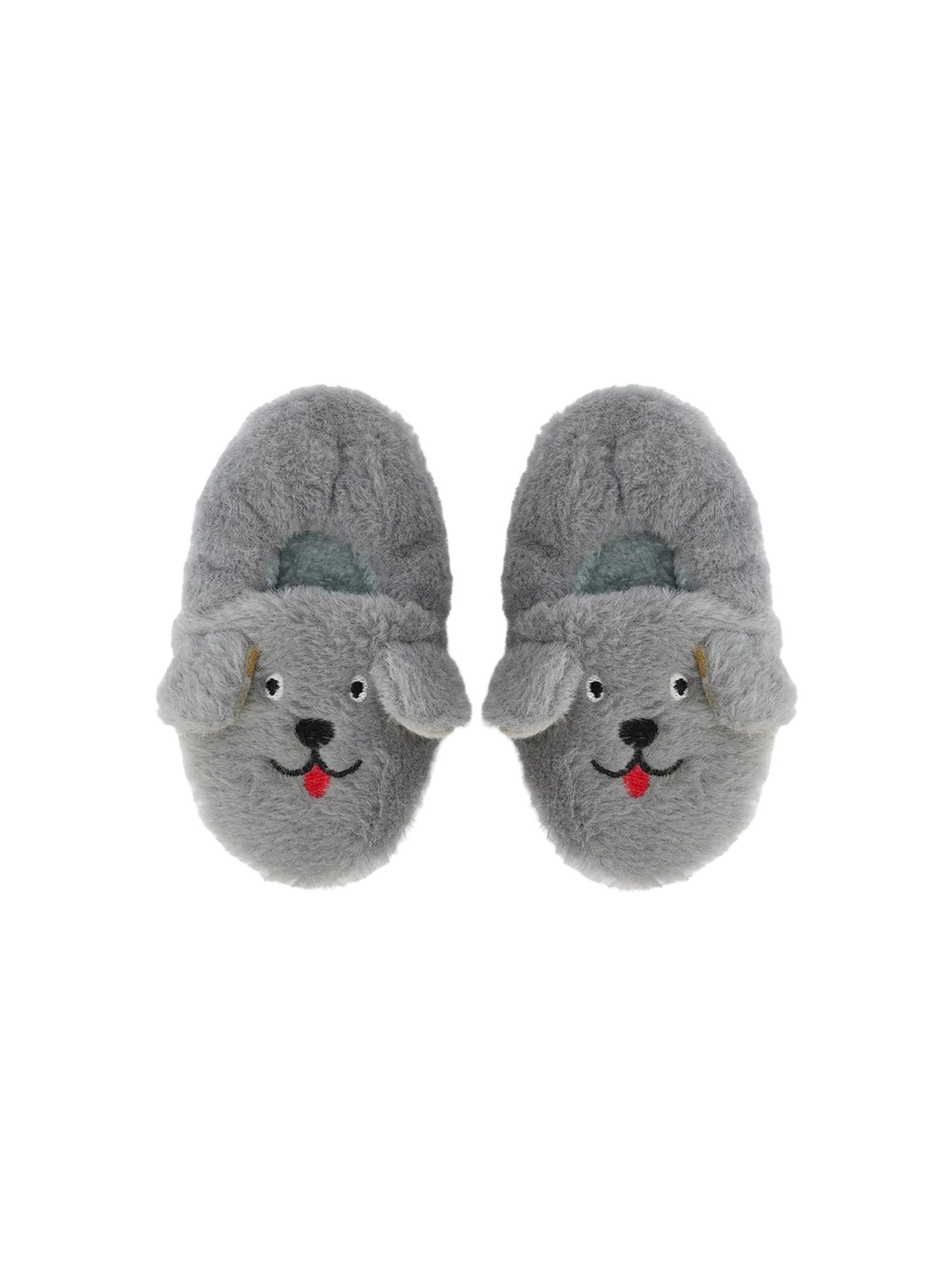 Penti Nogavice 'PENTI Kinder Hausschuhsocken mit Bear-Stickerei und weicher Struktur' | siva barva: sprednja stran
