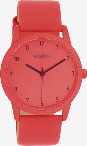 OOZOO Analog Watch in Red: front