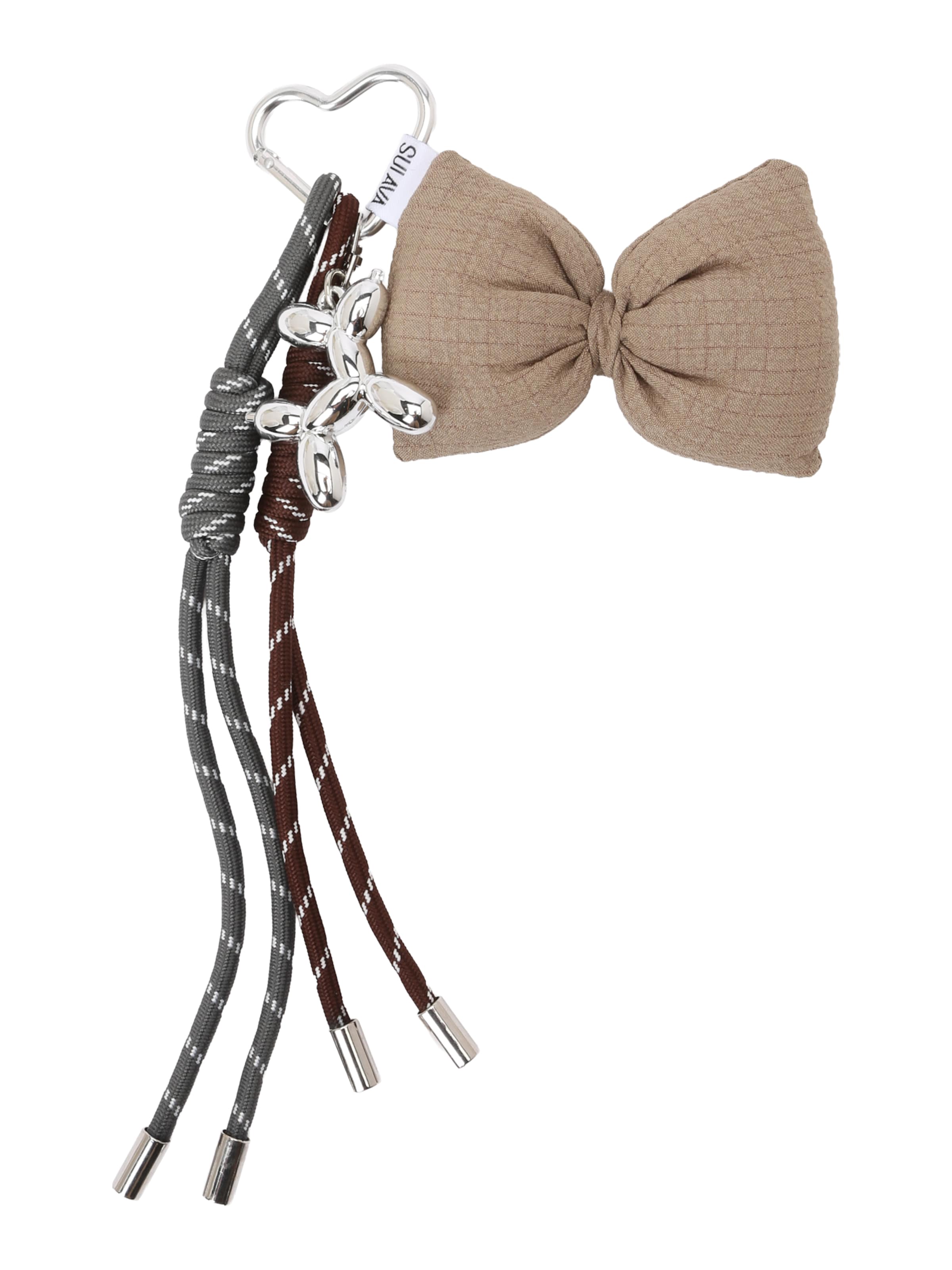 SUI AVA Schlüsselanhänger in Beige: Vorderseite