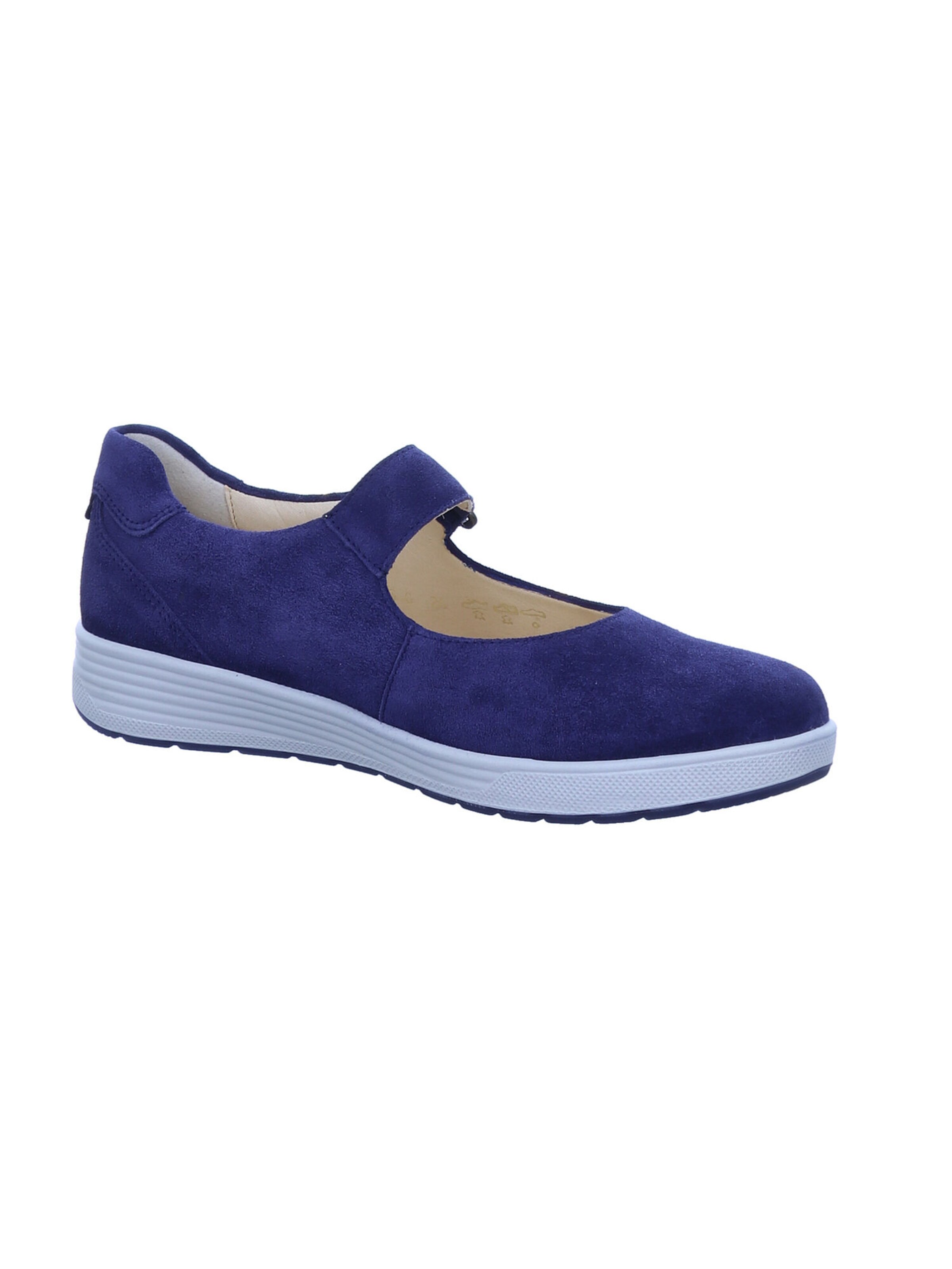 Ganter Ballet Flats with Strap 'Gerda' in Blue