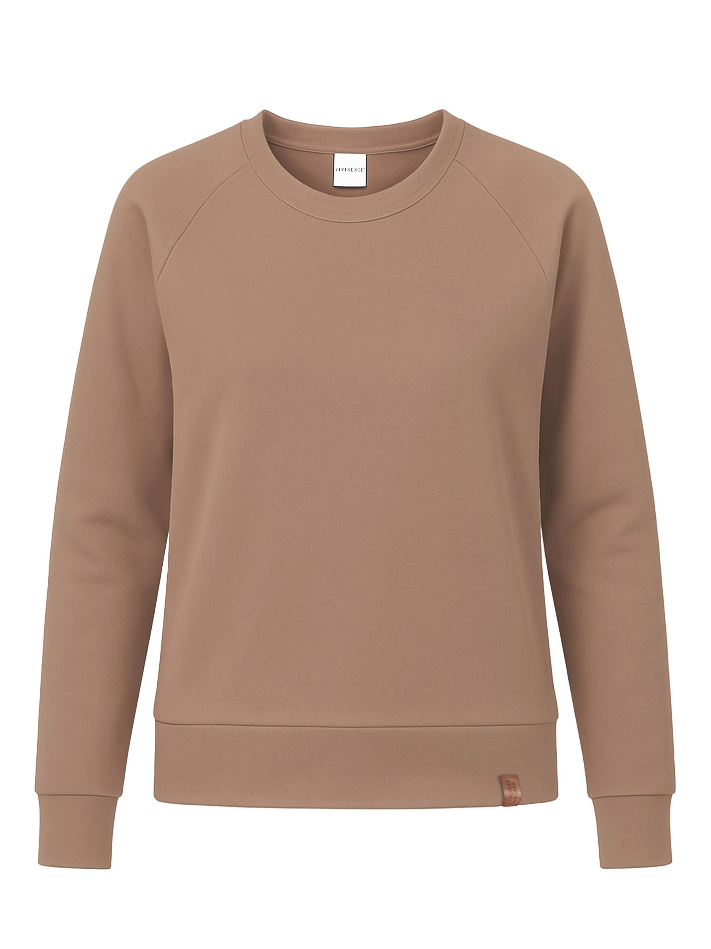 Vivisence Sweatshirt '9004' in Beige: voorkant