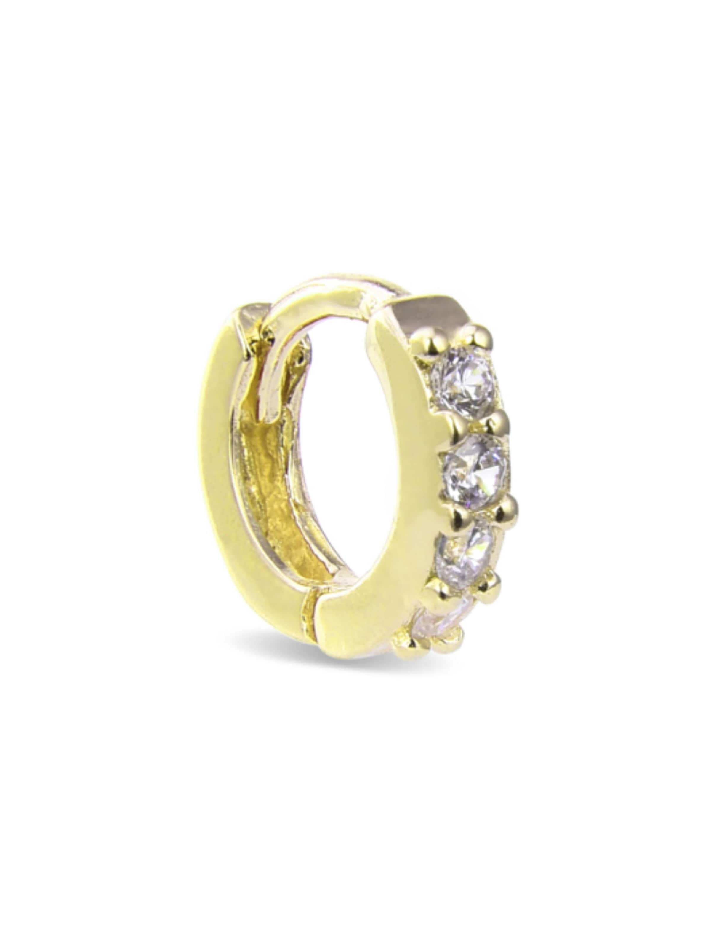 Luxenter - Joyería para piercing 'Rahlau' en amarillo: frente