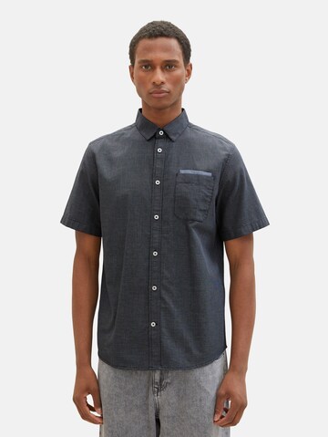 TOM TAILOR Regular fit Button Up Shirt in Blue: front