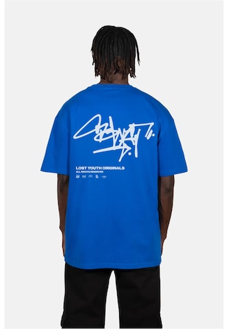 Lost Youth T-Shirt 'Graffiti' in Blau