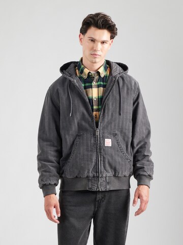 LEVI'S ® Between-season jacket 'Potrero Denim Hoodie' in Black: front