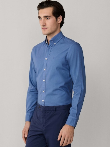 Hackett London Regular fit Overhemd in Blauw
