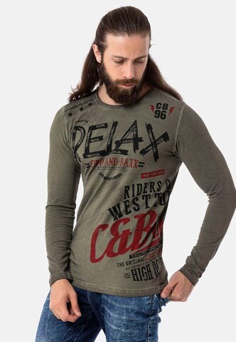 CIPO & BAXX Shirt in Groen: voorkant