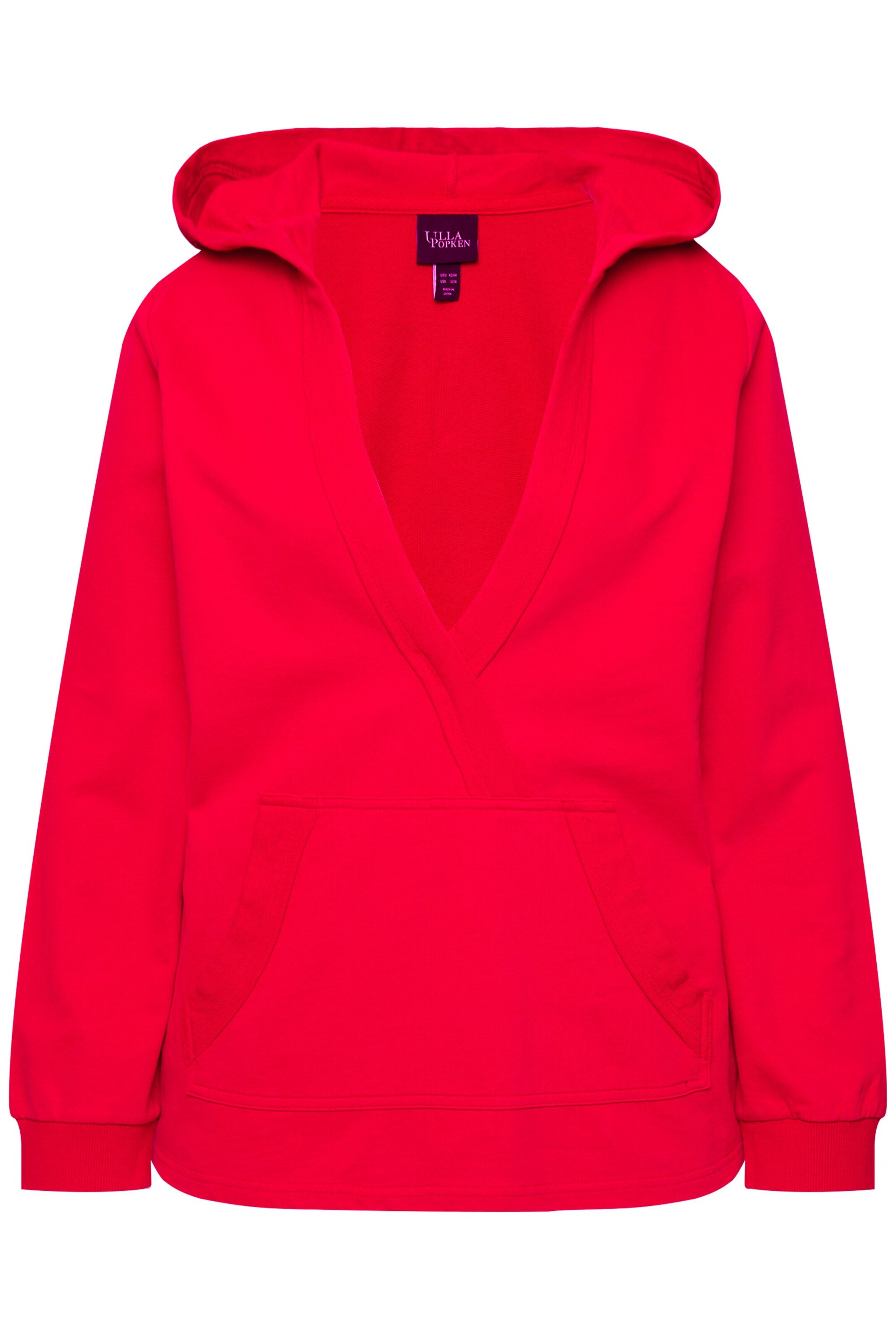 Ulla Popken Sweatjacke in Rot: Vorderseite