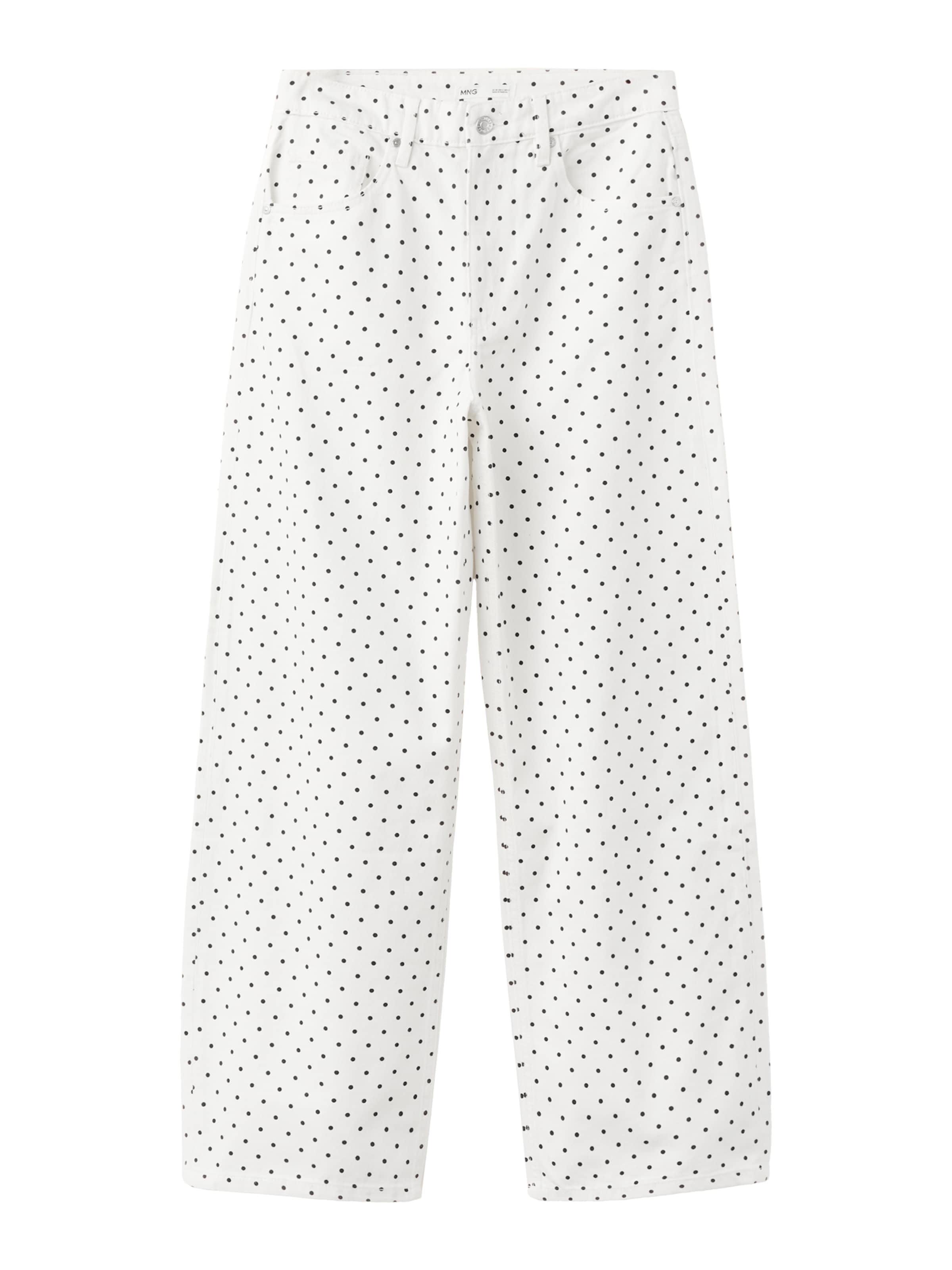 MANGO Wide Leg Jeans 'POLKA' in Weiß: Vorderseite