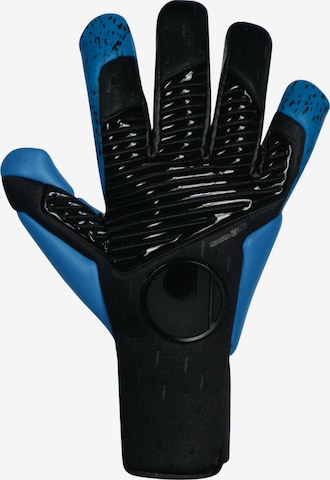 UHLSPORT Athletic Gloves in Blue: front
