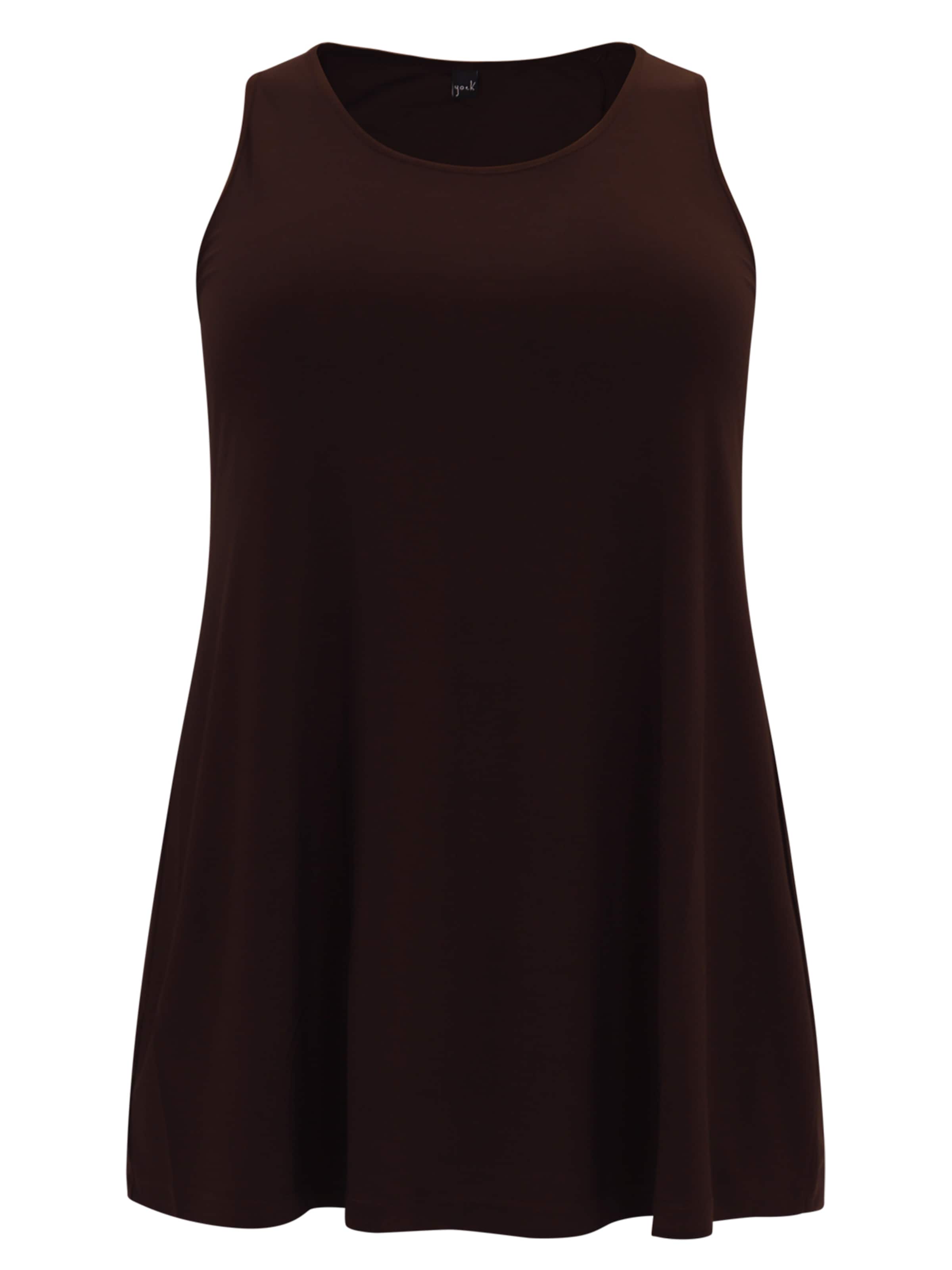 YOEK Top 'Dolce' in Bruin: voorkant