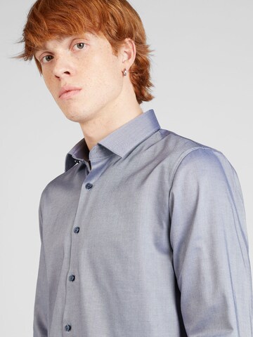 OLYMP - Ajuste estrecho Camisa en azul