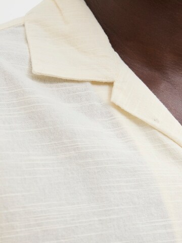 JACK & JONES Comfort fit Button Up Shirt 'JORLuke Retiro' in White