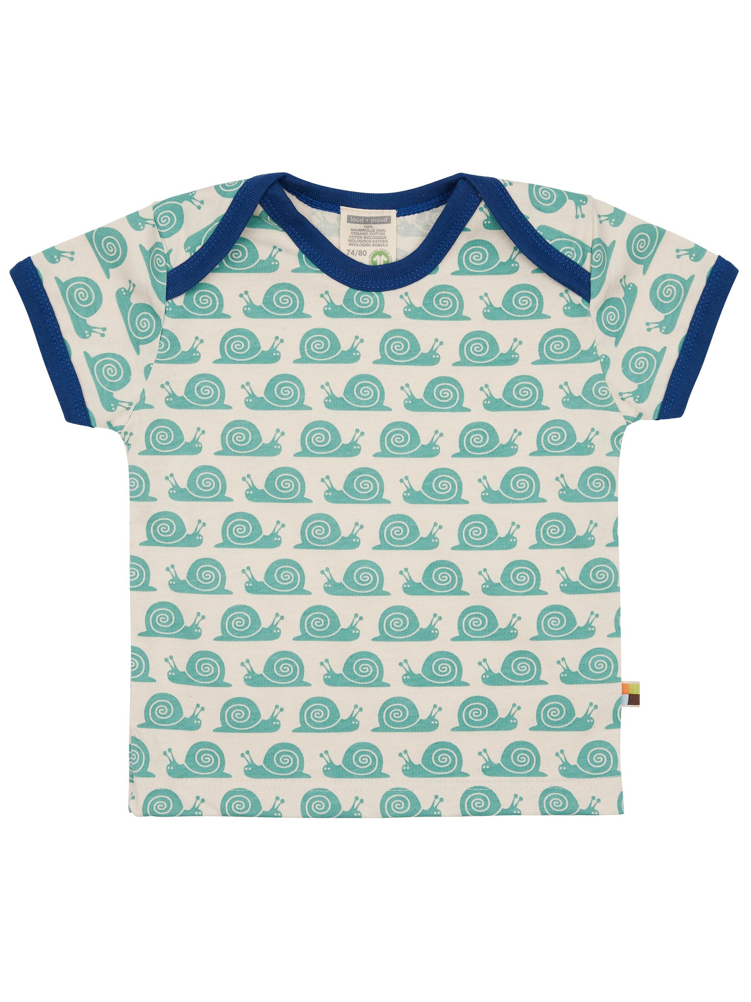 loud + proud Shirt 'Schnecken' in Green: front