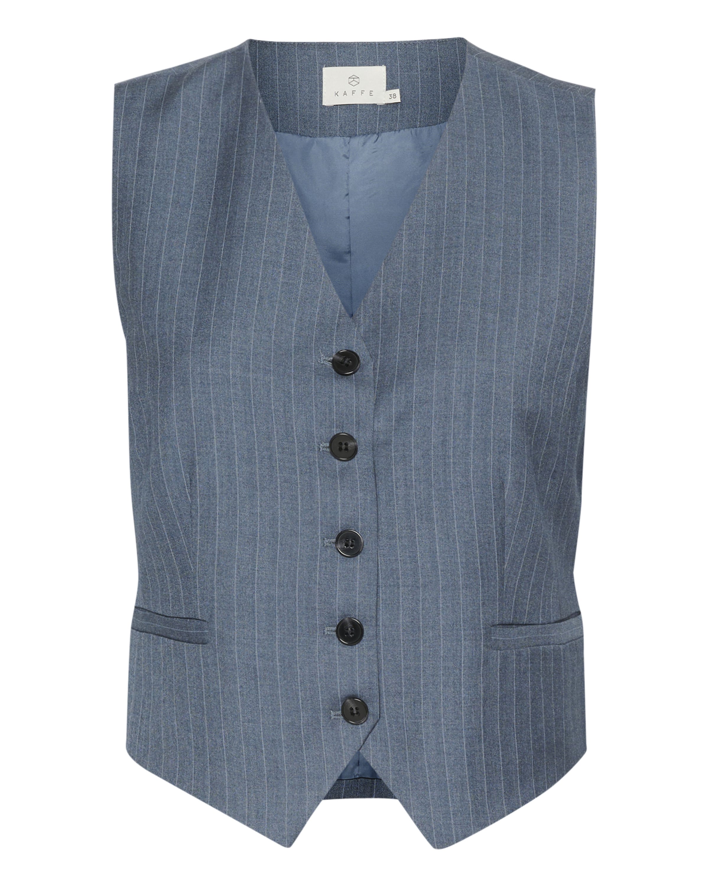 Kaffe Weste 'Ulrikke' in Blau: Vorderseite