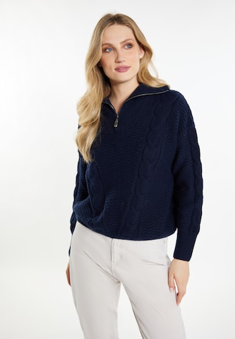 Pull-over 'Incus' DreiMaster Vintage en bleu : devant