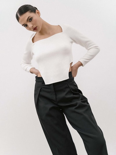 Tricou pe XS 4TAILORS pe alb, Vizualizare produs