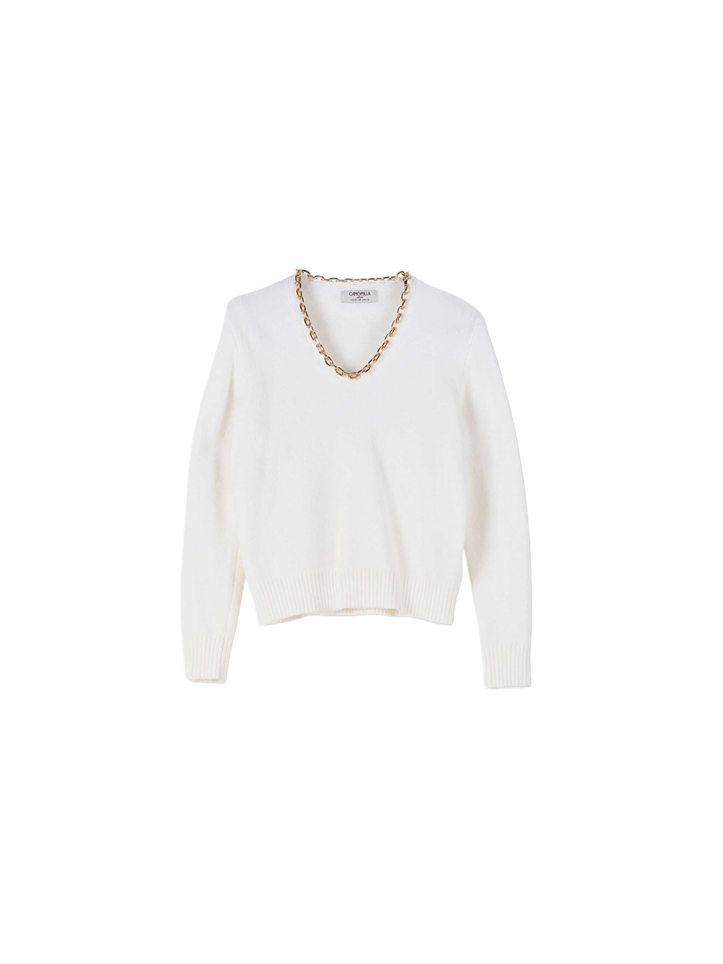 Pull-over 'Malawi' Camomilla Italia en blanc : devant