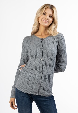 usha BLUE LABEL Knit cardigan in Grey: front