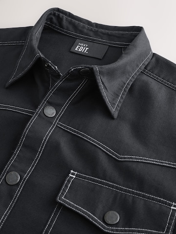 Next Regular fit Button Up Shirt in Black