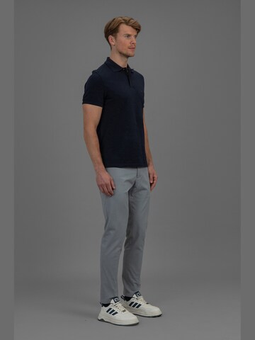 Laurent Vergne Shirt 'Hugo Cotton Pique Polo in Navy Blue' in Blue