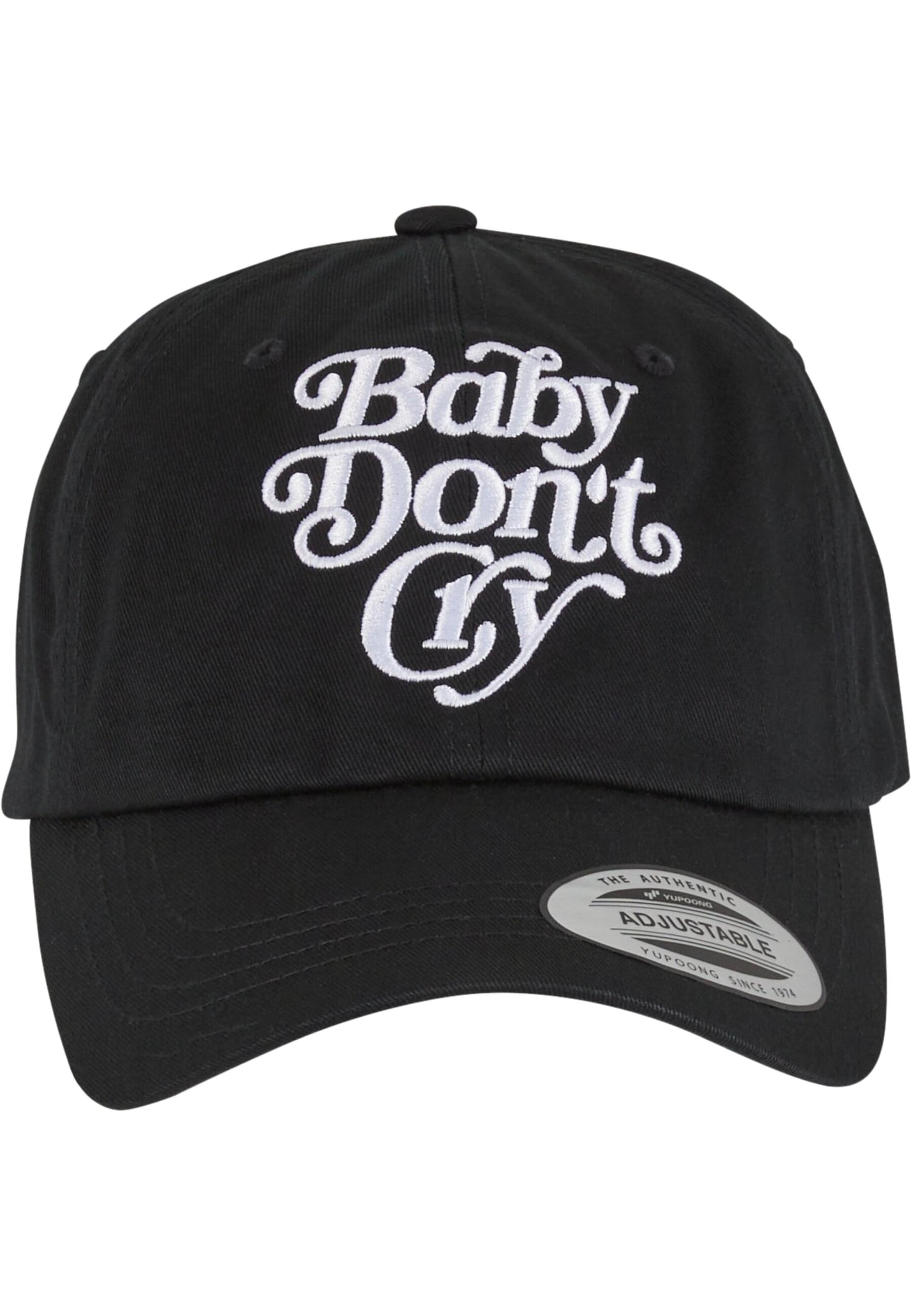 MT Upscale Kšiltovka 'Baby don't Cry' – černá