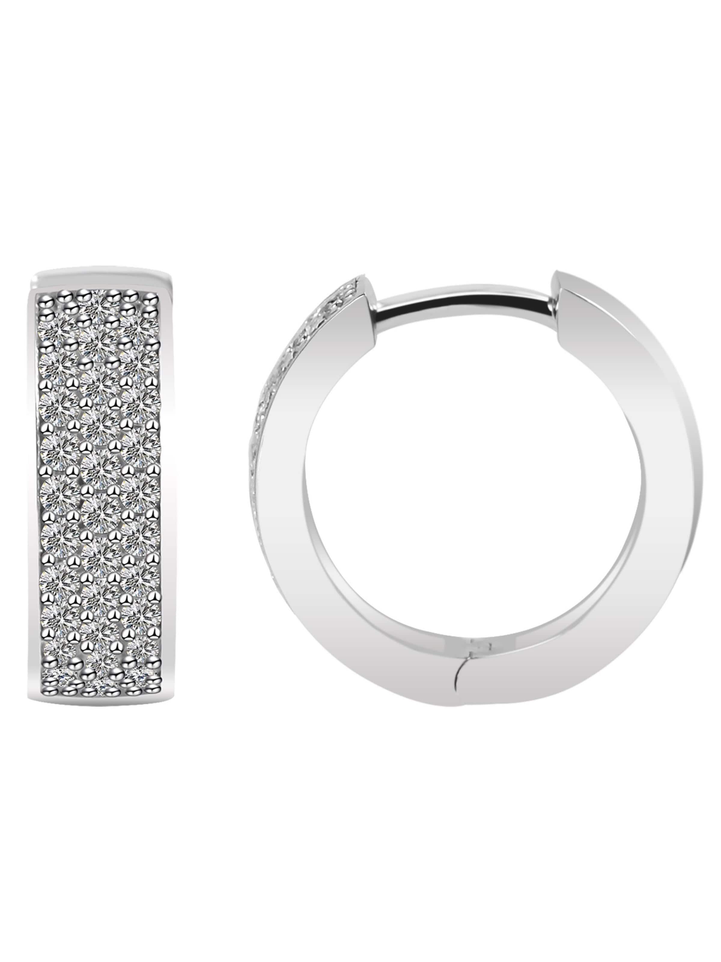 Akzent Earrings '"Amelia" aus 925 Sterlingsilber, rhodiniert, langlebig' in Silver