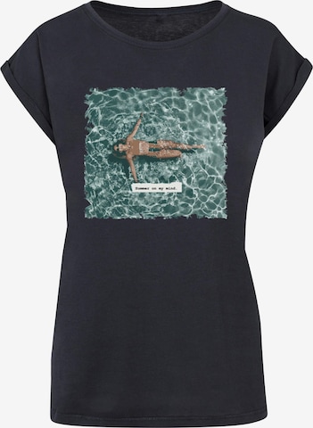 Merchcode T-Shirt 'Summer - On My Mind' in Blau: predná strana