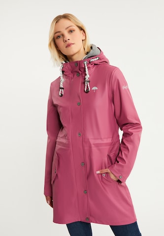 Schmuddelwedda Raincoat 'Altiplano' in Pink: front
