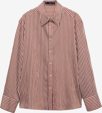 MANGO Pusero 'ZAHA' värissä ruskea / valkoinen, Tuotenäkymä