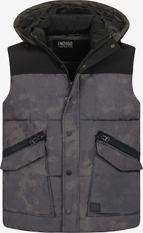 INDICODE JEANS Bodywarmer ' Simmons ' in Grijs: voorkant