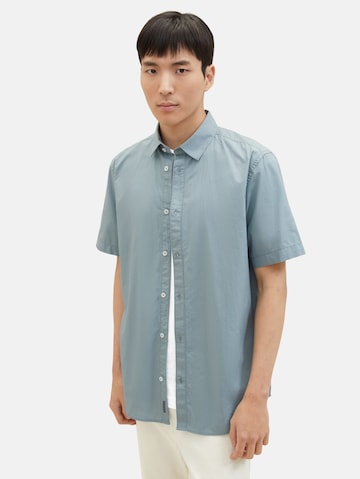 TOM TAILOR Comfort fit Button Up Shirt in Grey