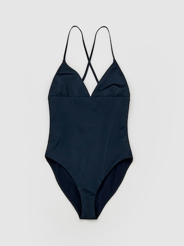 EDITEDBustier Jednodijelni kupaći kostim 'Ona' - crna boja: prednji dio