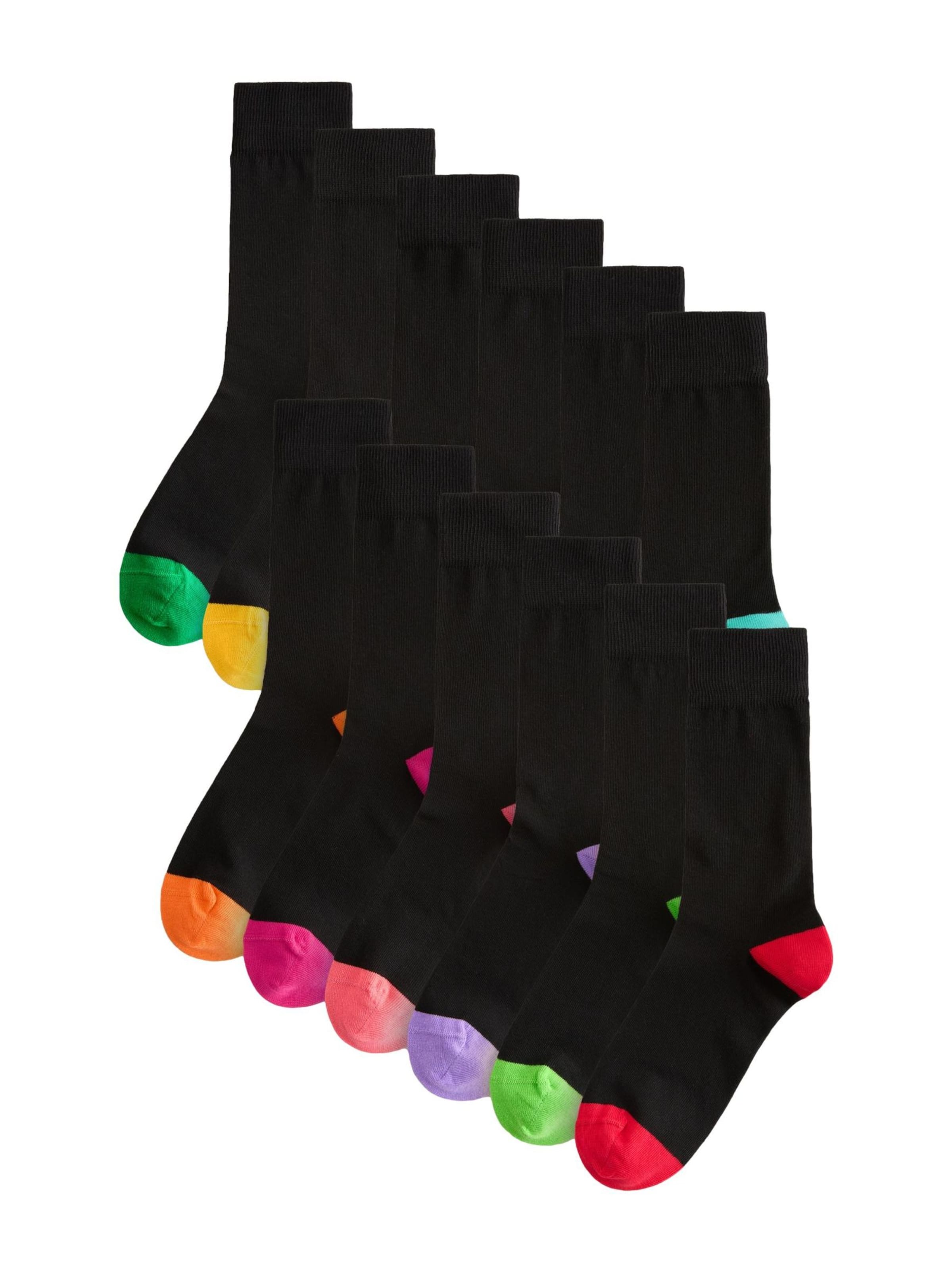 Next Nogavice | črna barva: sprednja stran