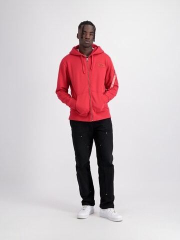 Giacca di felpa di ALPHA INDUSTRIES in rosso