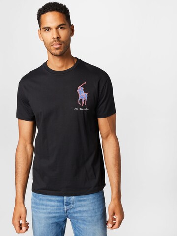 T-Shirt Polo Ralph Lauren en noir : devant