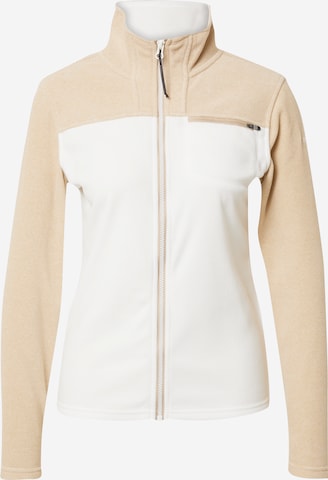 ICEPEAK Athletic Fleece Jacket in Beige: front