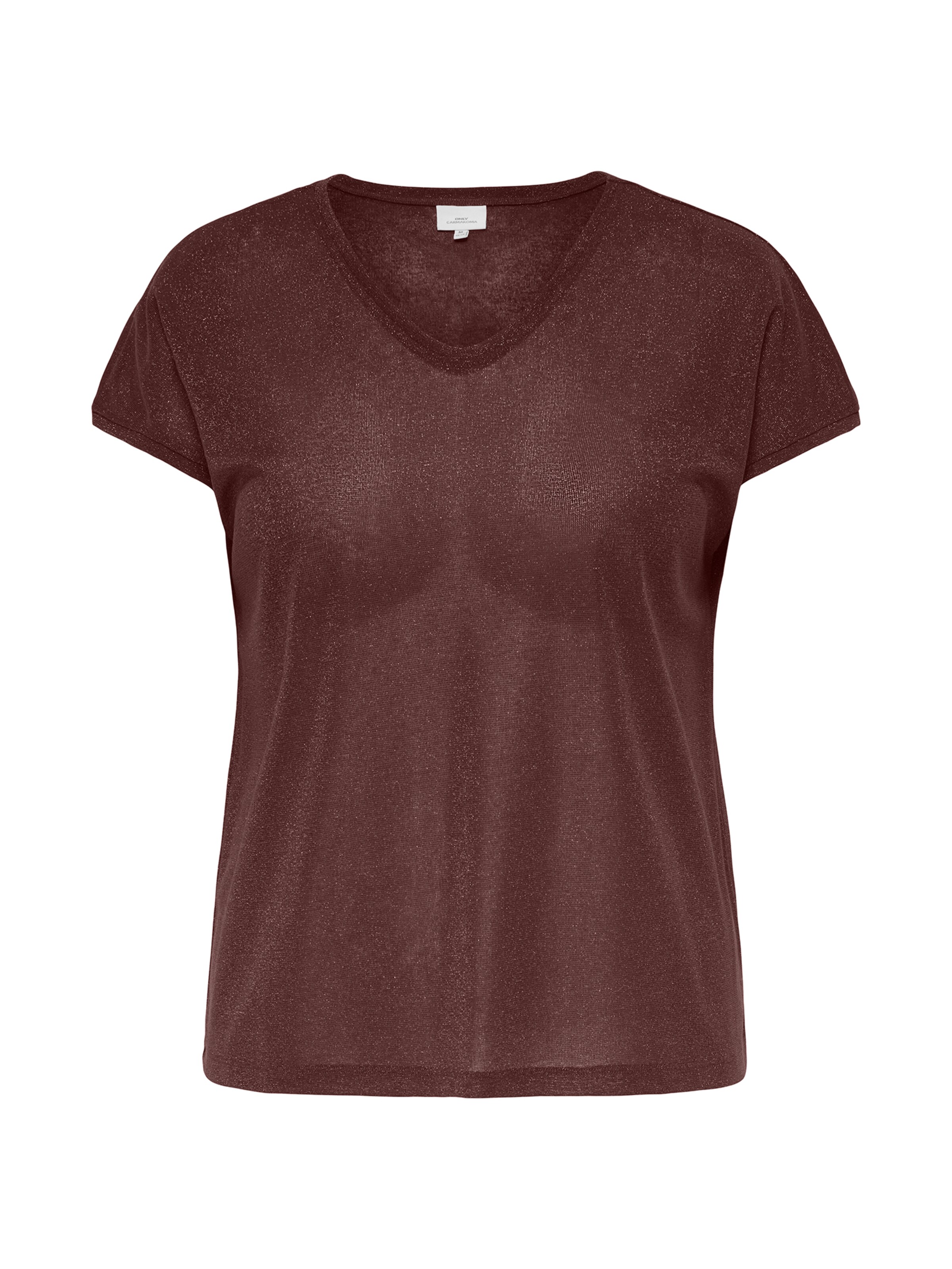 ONLY Carmakoma Shirt 'CARSilvery' in Brown: front