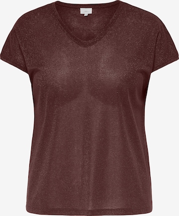 T-shirt 'CARSilvery' ONLY Carmakoma en marron : devant