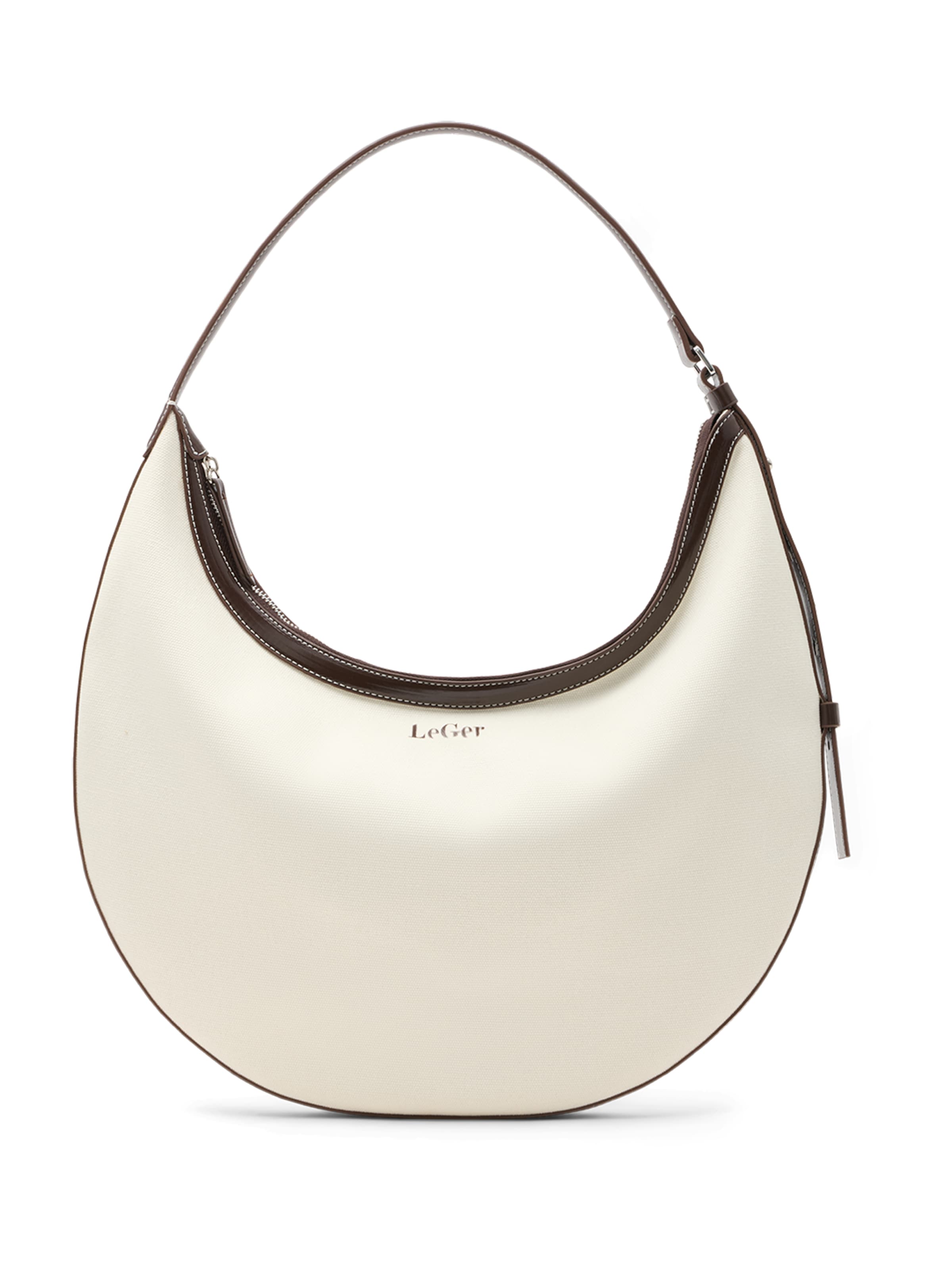 LeGer by Lena Gercke Õlakott 'Gisa' tumepruun / valge, Tootevaade